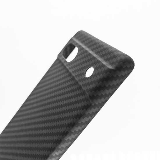 Husa fibra de carbon SILKASE pentru Google Pixel 6a, protectie camera, aramid kevlar, negru (Telefoane Google, H1525) by www.silkase.ro