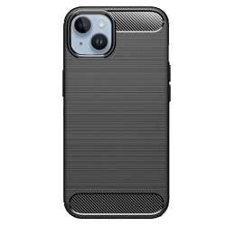 Husa SILKASE pentru Apple iPhone 14, silicon carbon, culoare negru