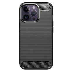 Husa SILKASE pentru Apple iPhone 14 Pro, silicon carbon, culoare negru Husa SILKASE pentru Apple iPhone 14 Pro, silicon carbon, culoare negru