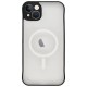 Husa FrameLess Magsafe SILKASE pentru Apple iPhone 14, plastic slim, negru/transparent mat (iPhone 14, H1540) by www.silkase.ro