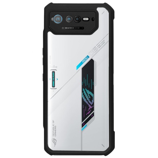 Husa SILKASE pentru Asus RogPhone 6/6 Pro, AntiGravity,AntiShock, negru/transparent (ROG Phone 6, H1554) by www.silkase.ro