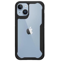 Husa SILKASE pentru Apple iPhone 14, AntiGravity, negru/transparent
