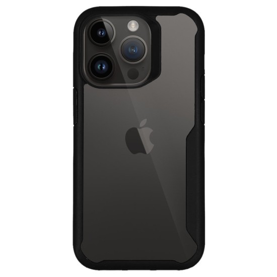 Husa SILKASE pentru Apple iPhone 14 Pro, AntiGravity, negru/transparent (iPhone 14 Pro, H1563) by www.silkase.ro