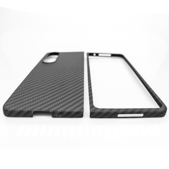 Husa fibra carbon SILKASE pentru Samsung Z Fold 4, aramid kevlar, negru (SILKASE, Telefoane Samsung) by www.silkase.ro Husa fibra carbon SILKASE pentru Samsung Z Fold 4, aramid kevlar, negru (Telefoane Samsung, H1566) by www.silkase.ro