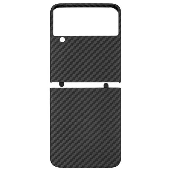 Husa fibra carbon SILKASE pentru Samsung Z Flip 4, aramid kevlar, negru (SILKASE, Telefoane Samsung) by www.silkase.ro Husa fibra carbon SILKASE pentru Samsung Z Flip 4, aramid kevlar, negru (Telefoane Samsung, H1568) by www.silkase.ro