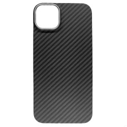 Husa fibra de carbon SILKASE pentru Apple iPhone 14 Plus, negru mat Husa fibra de carbon SILKASE pentru Apple iPhone 14 Plus, negru mat
