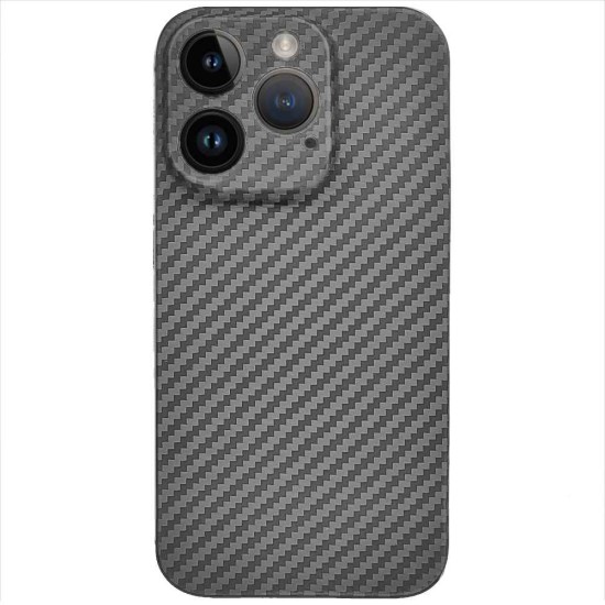 Husa fibra carbon SILKASE pentru Apple iPhone 14 Pro, aramid kevlar,protectie camera, negru (iPhone 14 Pro, H1583) by www.silkase.ro
