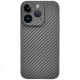 Husa fibra carbon SILKASE pentru Apple iPhone 14 Pro, aramid kevlar,protectie camera, negru (iPhone 14 Pro, H1583) by www.silkase.ro