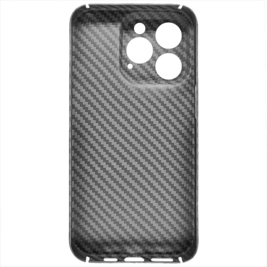 Husa fibra carbon SILKASE pentru Apple iPhone 14 Pro, aramid kevlar,protectie camera, negru (iPhone 14 Pro, H1583) by www.silkase.ro
