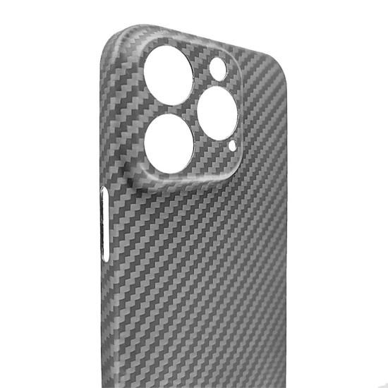 Husa fibra carbon SILKASE pentru Apple iPhone 14 Pro, aramid kevlar,protectie camera, negru (iPhone 14 Pro, H1583) by www.silkase.ro