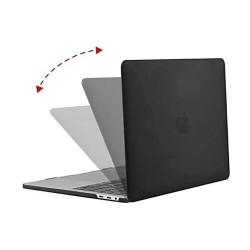 Husa SILKASE pentru MacBook Pro 13 M1/M2 2022, A2338, subtire, culoare negru, plastic mat Husa SILKASE pentru MacBook Pro 13 M1/M2 2022, A2338, subtire, culoare negru, plastic mat