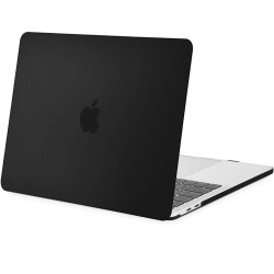 Husa SILKASE pentru MacBook Pro 13 M1/M2 2022, A2338, subtire, culoare negru, plastic mat