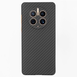 Husa fibra carbon SILKASE pentru Huawei Mate 50 Pro, protectie camera,aramid kevlar, negru