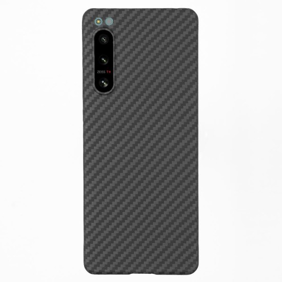 Husa fibra carbon SILKASE pentru Sony Xperia 5 IV, aramid kevlar, negru (SILKASE, Xperia 5 IV) by www.silkase.ro Husa fibra carbon SILKASE pentru Sony Xperia 5 IV, aramid kevlar, negru (Xperia 5 IV, H1674) by www.silkase.ro