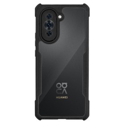 Husa SILKASE pentru Huawei Nova 10 Pro, camera protection, AntiGravity, AntiShock, negru/transparent