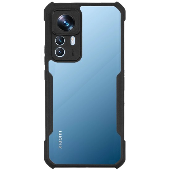 Husa SILKASE pentru Xiaomi 12T Pro, camera protection, AntiGravity, AntiShock, negru/transparent (12T Pro, H1684) by www.silkase.ro