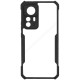 Husa SILKASE pentru Xiaomi 12T Pro, camera protection, AntiGravity, AntiShock, negru/transparent (12T Pro, H1684) by www.silkase.ro