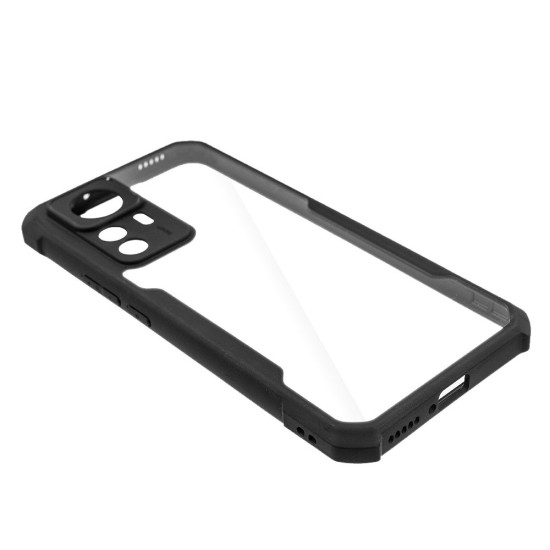 Husa SILKASE pentru Xiaomi 12T Pro, camera protection, AntiGravity, AntiShock, negru/transparent (12T Pro, H1684) by www.silkase.ro