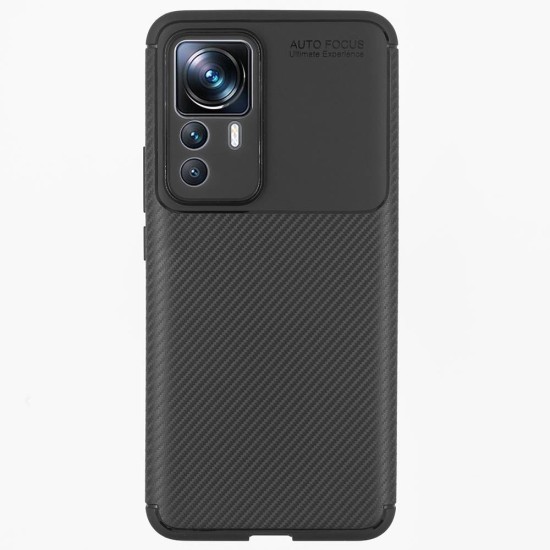 Husa SILKASE pentru Xiaomi 12T Pro, silicon carbon, culoare negru (12T Pro, H1694) by www.silkase.ro
