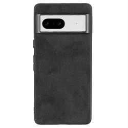 Husa alcantara SILKASE pentru Google Pixel 7, material soft, culoare negru