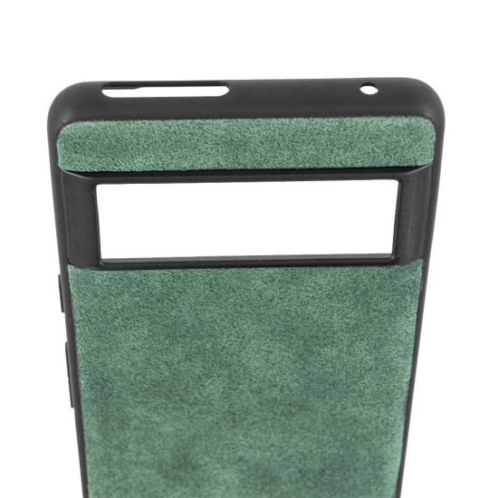 Husa alcantara SILKASE pentru Google Pixel 7 Pro, material soft, culoare verde (SILKASE, Telefoane Google) by www.silkase.ro Husa alcantara SILKASE pentru Google Pixel 7 Pro, material soft, culoare verde (Telefoane Google, H2159) by www.silkase.ro
