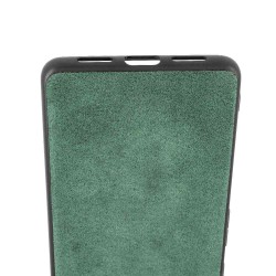 Husa alcantara SILKASE pentru Google Pixel 7 Pro, material soft, culoare verde Husa alcantara SILKASE pentru Google Pixel 7 Pro, material soft, culoare verde