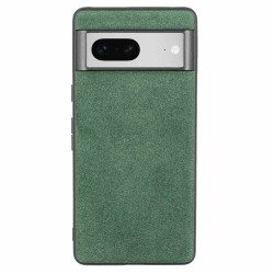 Husa alcantara SILKASE pentru Google Pixel 7, material soft, culoare verde