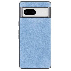 Husa alcantara SILKASE pentru Google Pixel 7, material soft, culoare albastru