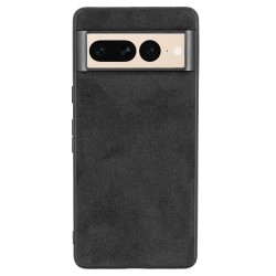 Husa alcantara SILKASE pentru Google Pixel 7 Pro, material soft, culoare negru