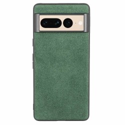Husa alcantara SILKASE pentru Google Pixel 7 Pro, material soft, culoare verde
