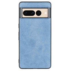 Husa alcantara SILKASE pentru Google Pixel 7 Pro, material soft, culoare albastru