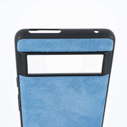 Husa alcantara SILKASE pentru Google Pixel 7 Pro, material soft, culoare albastru Husa alcantara SILKASE pentru Google Pixel 7 Pro, material soft, culoare albastru