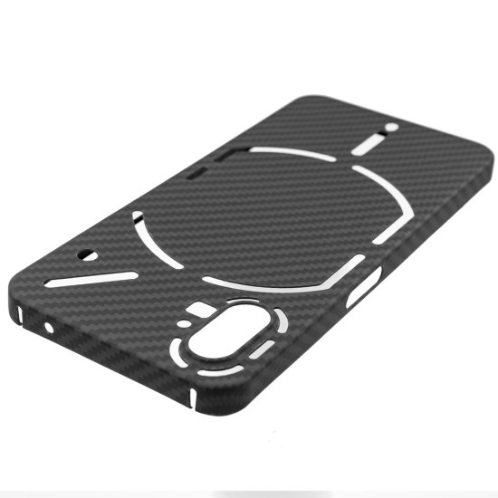 Husa fibra carbon SILKASE pentru Nothing Phone 1, aramid kevlar, negru (SILKASE, Husa Kevlar) by www.silkase.ro Husa fibra carbon SILKASE pentru Nothing Phone 1, aramid kevlar, negru (Phone (1), H2172) by www.silkase.ro
