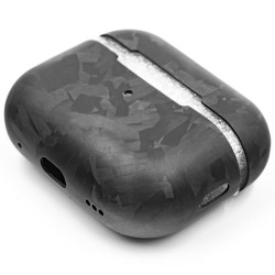 Husa fibra Carbon SILKASE pentru Airpods Pro 2, culoare negru, kevlar forged mata