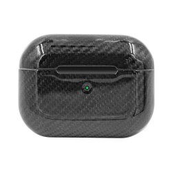 Husa fibra de carbon SILKASE pentru Apple Airpods Gen.3, aramid kevlar, negru lucios Husa fibra de carbon SILKASE pentru Apple Airpods Gen.3, aramid kevlar, negru lucios