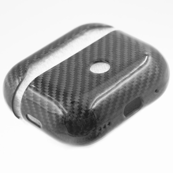 Husa fibra Carbon SILKASE pentru Airpods Pro 2, culoare negru, kevlar lucios (SILKASE, Pro 2) by www.silkase.ro Husa fibra Carbon SILKASE pentru Airpods Pro 2, culoare negru, kevlar lucios (Pro 2, H2177) by www.silkase.ro
