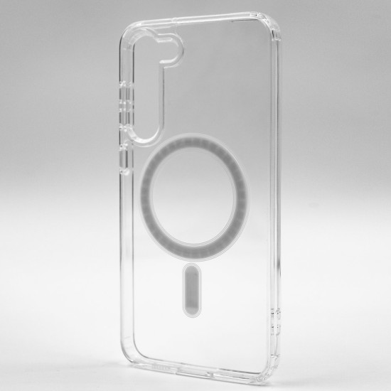 Husa SILKASE MagSafe pentru Samsung Galaxy S23, AntiShock, silicon transparent (Telefoane Samsung, H2181) by www.silkase.ro