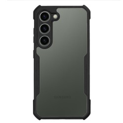 Husa SILKASE pentru Samsung S23, AntiGravity, AntiShock, negru/transparent