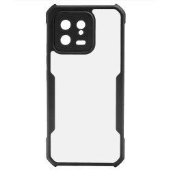 Husa SILKASE pentru Xiaomi 13, AntiGravity, AntiShock, negru/transparent