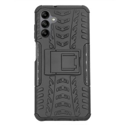 Husa SILKASE pentru Samsung Galaxy A04s, Armor Stand, plastic/cauciuc, negru