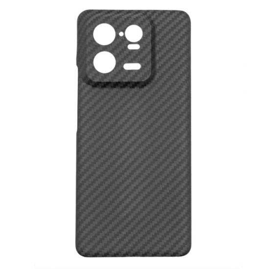 Husa fibra de carbon SILKASE MagSafe pentru Xiaomi 13 Pro, protectie camera, aramid kevlar, negru (13 Pro, H2220) by www.silkase.ro