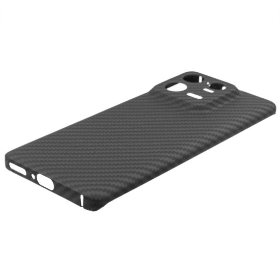 Husa fibra de carbon SILKASE MagSafe pentru Xiaomi 13 Pro, protectie camera, aramid kevlar, negru (13 Pro, H2220) by www.silkase.ro