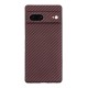 Husa fibra de carbon SILKASE pentru Google Pixel 7, aramid kevlar, negru/rosu (Telefoane Google, H2221) by www.silkase.ro