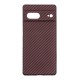 Husa fibra de carbon SILKASE pentru Google Pixel 7, aramid kevlar, negru/rosu (Telefoane Google, H2221) by www.silkase.ro