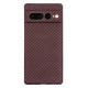 Husa fibra de carbon SILKASE pentru Google Pixel 7 Pro, aramid kevlar, negru/rosu (Telefoane Google, H2222) by www.silkase.ro