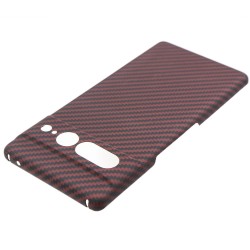 Husa fibra de carbon SILKASE pentru Google Pixel 7 Pro, aramid kevlar, negru/rosu Husa fibra de carbon SILKASE pentru Google Pixel 7 Pro, aramid kevlar, negru/rosu