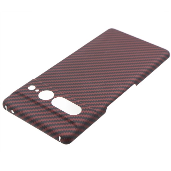 Husa fibra de carbon SILKASE pentru Google Pixel 7 Pro, aramid kevlar, negru/rosu (Telefoane Google, H2222) by www.silkase.ro