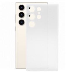 Husa 0.3mm SILKASE pentru Samsung Galaxy S23 Ultra, subtire, plastic mat, culoare alb/transparent