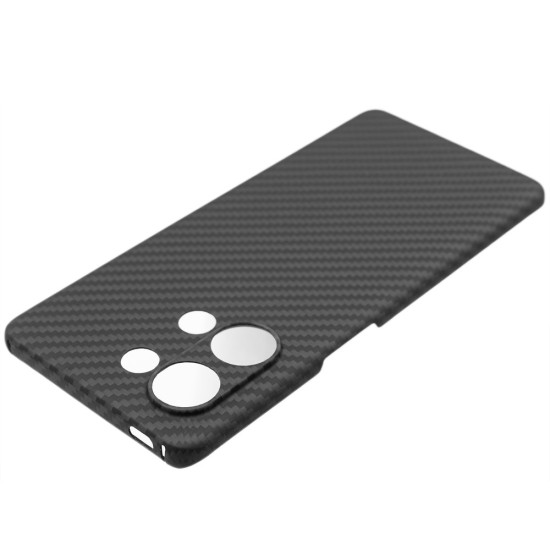 Husa fibra de carbon SILKASE pentru Oppo Reno 9 Pro, aramid kevlar, negru mat (Reno9 Pro, H2229) by www.silkase.ro