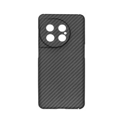 Husa fibra de carbon SILKASE pentru OnePlus 11,protectie camera, aramid kevlar, negru mat